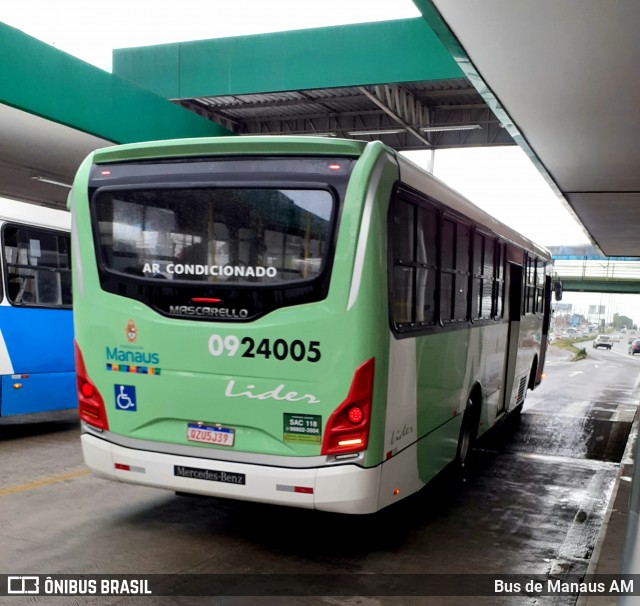 Auto Ônibus Líder 0924005 na cidade de Manaus, Amazonas, Brasil, por Bus de Manaus AM. ID da foto: 12062955.
