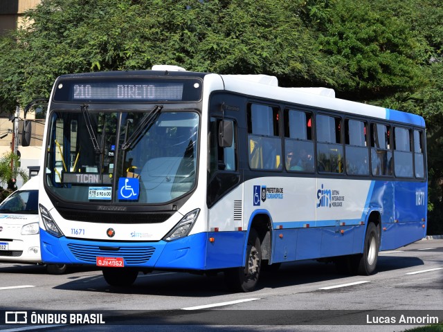 Canasvieiras Transportes 11671 na cidade de Florianópolis, Santa Catarina, Brasil, por Lucas Amorim. ID da foto: 12062086.