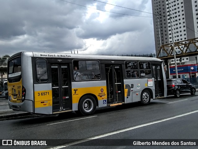 Transunião Transportes 3 6571 na cidade de São Paulo, São Paulo, Brasil, por Gilberto Mendes dos Santos. ID da foto: 12060897.