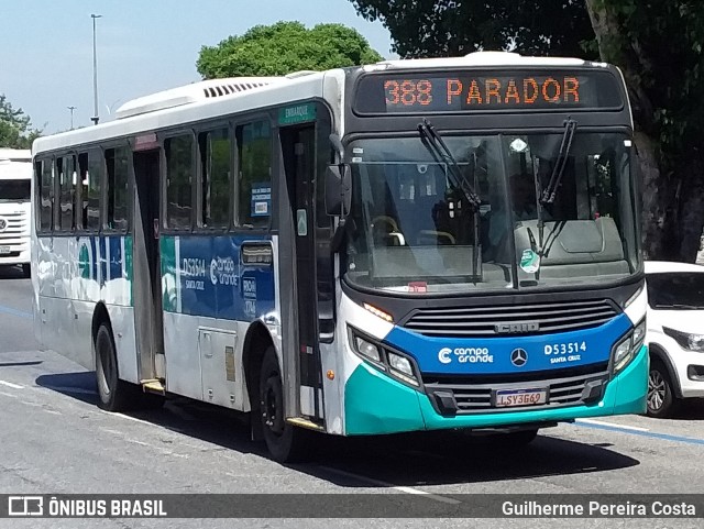 Transportes Campo Grande D53514 na cidade de Rio de Janeiro, Rio de Janeiro, Brasil, por Guilherme Pereira Costa. ID da foto: 12061013.