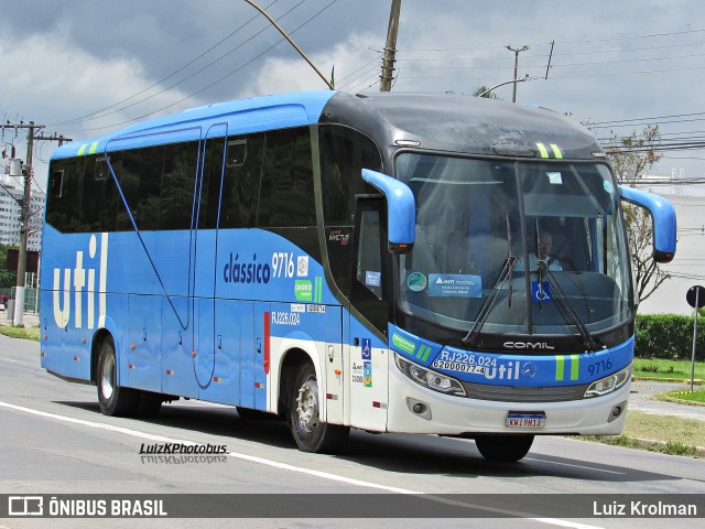 UTIL - União Transporte Interestadual de Luxo 9716 na cidade de Juiz de Fora, Minas Gerais, Brasil, por Luiz Krolman. ID da foto: 12060910.