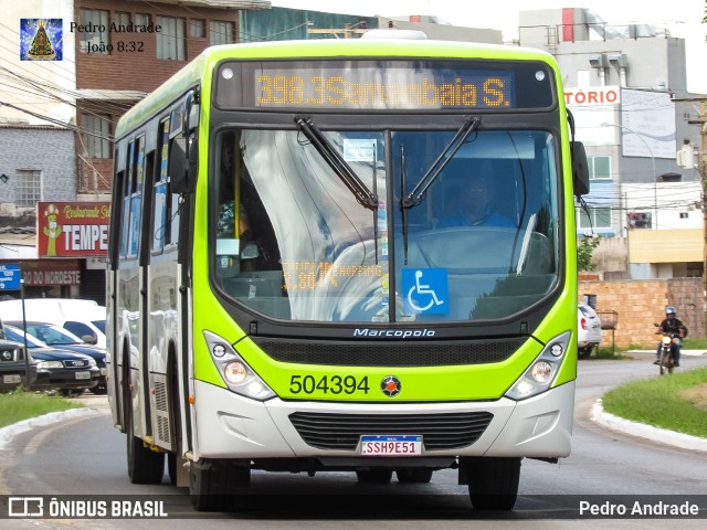 BsBus Mobilidade 504394 na cidade de Samambaia, Distrito Federal, Brasil, por Pedro Andrade. ID da foto: 12063613.