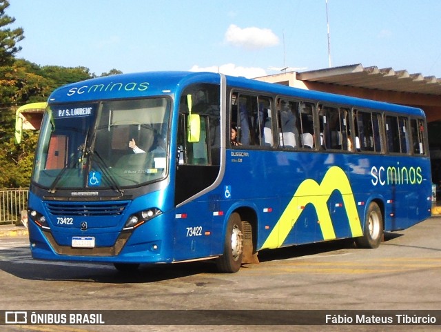 SC Minas Transportes 73422 na cidade de Três Corações, Minas Gerais, Brasil, por Fábio Mateus Tibúrcio. ID da foto: 12064165.