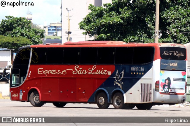 Expresso São Luiz 6860 na cidade de Goiânia, Goiás, Brasil, por Filipe Lima. ID da foto: 12064655.