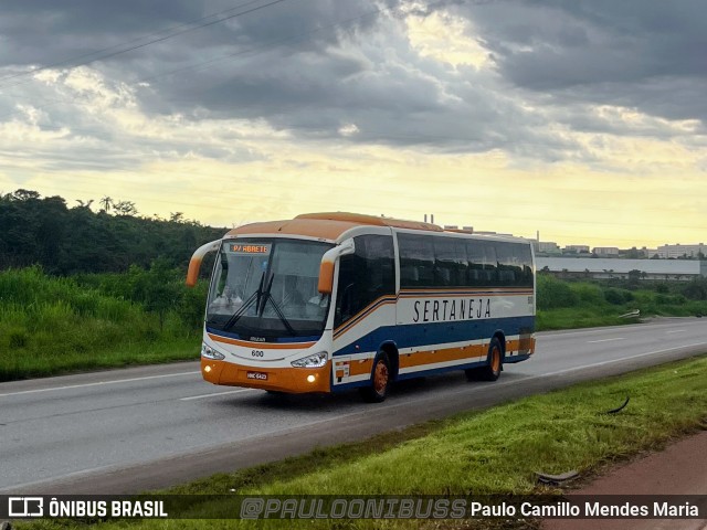 Viação Sertaneja 600 na cidade de Contagem, Minas Gerais, Brasil, por Paulo Camillo Mendes Maria. ID da foto: 12063316.