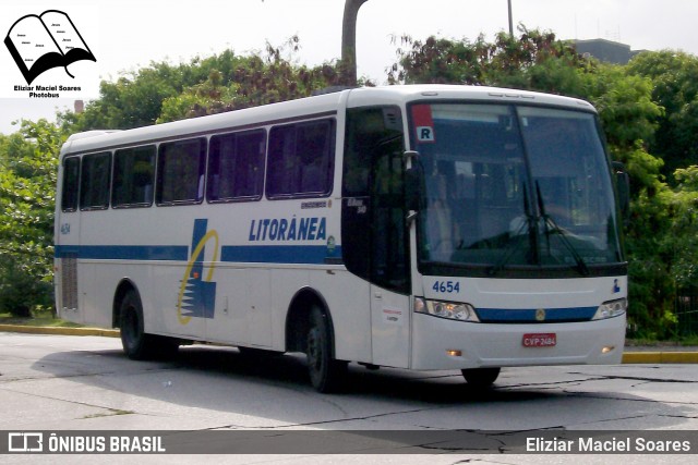 Litorânea Transportes Coletivos 4654 na cidade de São Paulo, São Paulo, Brasil, por Eliziar Maciel Soares. ID da foto: 12065024.