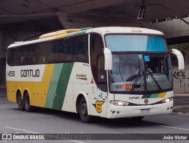 Empresa Gontijo de Transportes 14510 na cidade de Belo Horizonte, Minas Gerais, Brasil, por João Victor. ID da foto: 12065438.
