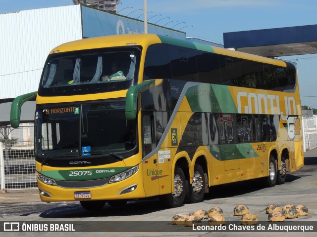 Empresa Gontijo de Transportes 25075 na cidade de Goiânia, Goiás, Brasil, por Leonardo Chaves de Albuquerque. ID da foto: 12064232.