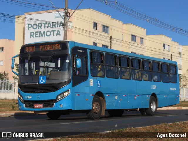 Taguatur - Taguatinga Transporte e Turismo 04324 na cidade de Riacho Fundo II, Distrito Federal, Brasil, por Ages Bozonel. ID da foto: 12063643.