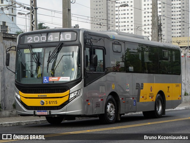 Transunião Transportes 3 6115 na cidade de São Paulo, São Paulo, Brasil, por Bruno Kozeniauskas. ID da foto: 12064945.