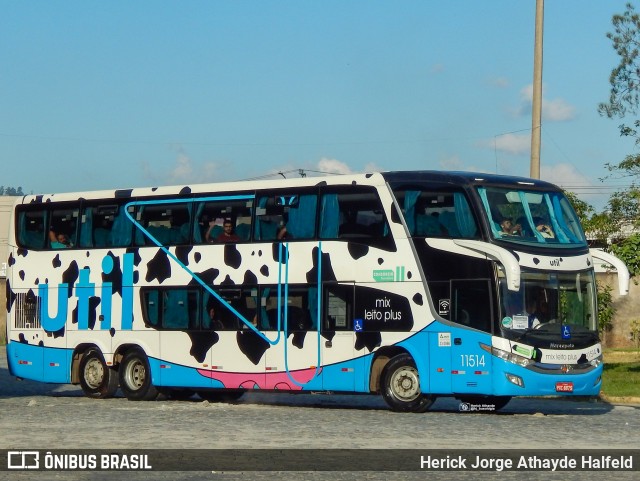 UTIL - União Transporte Interestadual de Luxo 11514 na cidade de Juiz de Fora, Minas Gerais, Brasil, por Herick Jorge Athayde Halfeld. ID da foto: 12065573.