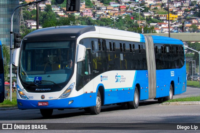Canasvieiras Transportes 1553 na cidade de Florianópolis, Santa Catarina, Brasil, por Diego Lip. ID da foto: 12065496.