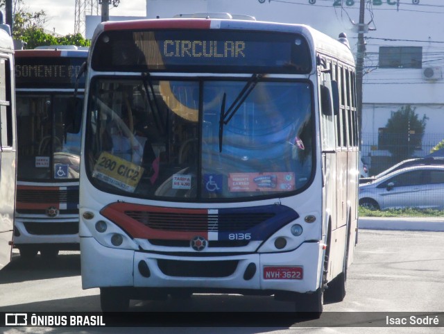 Capital Transportes 8136 na cidade de Aracaju, Sergipe, Brasil, por Isac Sodré. ID da foto: 12063450.