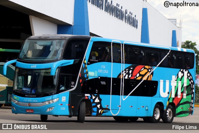 UTIL - União Transporte Interestadual de Luxo 11722 na cidade de Goiânia, Goiás, Brasil, por Filipe Lima. ID da foto: 12064376.