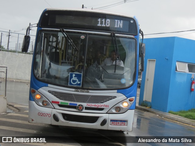 Consórcio Navegantes - 02 > Viação São Jorge > Transurb Transporte Urbano 02070 na cidade de João Pessoa, Paraíba, Brasil, por Alesandro da Mata Silva . ID da foto: 12064476.