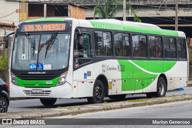 Caprichosa Auto Ônibus B27024 na cidade de Rio de Janeiro, Rio de Janeiro, Brasil, por Marlon Generoso. ID da foto: 12065630.