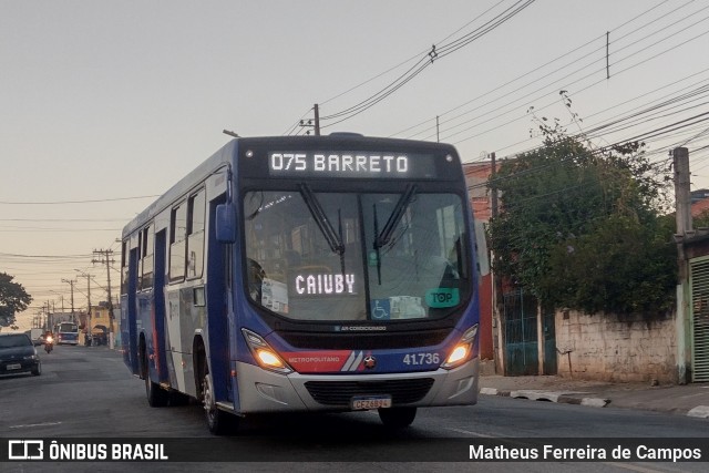 Radial Transporte Coletivo 41.736 na cidade de Arujá, São Paulo, Brasil, por Matheus Ferreira de Campos. ID da foto: 12064287.