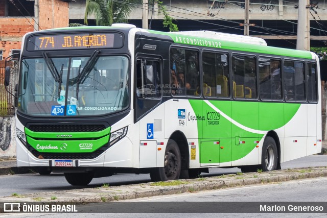 Caprichosa Auto Ônibus C27229 na cidade de Rio de Janeiro, Rio de Janeiro, Brasil, por Marlon Generoso. ID da foto: 12065627.