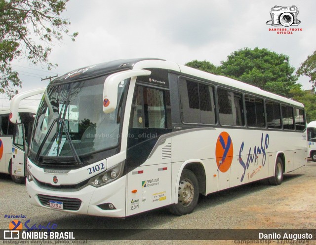 Sango Transportes Turísticos 2102 na cidade de Campinas, São Paulo, Brasil, por Danilo Augusto. ID da foto: 12063350.
