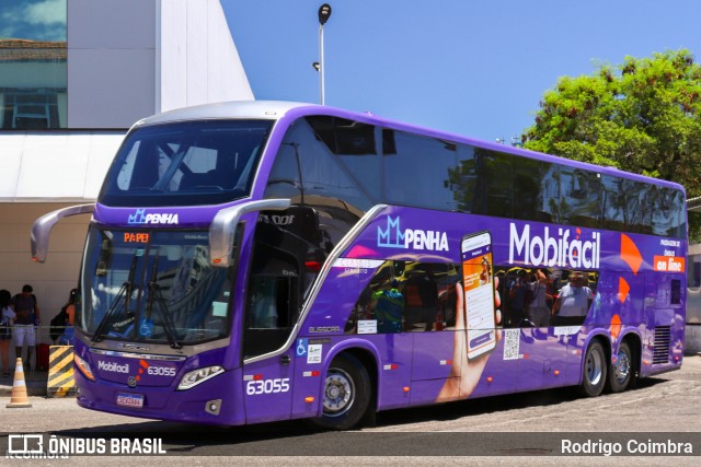 Empresa de Ônibus Nossa Senhora da Penha 63055 na cidade de Rio de Janeiro, Rio de Janeiro, Brasil, por Rodrigo Coimbra. ID da foto: 12063627.