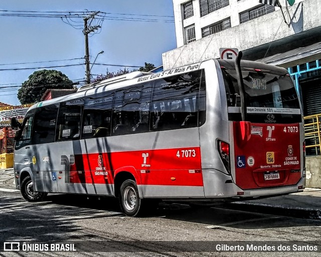 Pêssego Transportes 4 7073 na cidade de São Paulo, São Paulo, Brasil, por Gilberto Mendes dos Santos. ID da foto: 12063242.