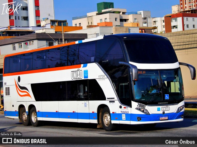 Expresso União 20001 na cidade de Belo Horizonte, Minas Gerais, Brasil, por César Ônibus. ID da foto: 12065399.