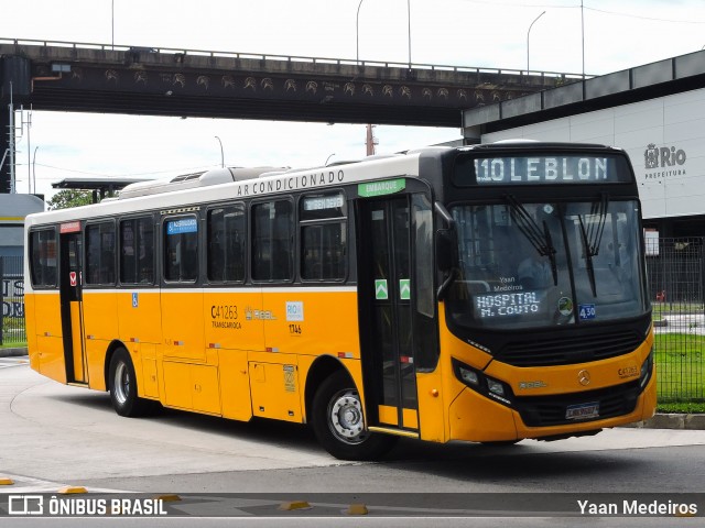 Real Auto Ônibus C41263 na cidade de Rio de Janeiro, Rio de Janeiro, Brasil, por Yaan Medeiros. ID da foto: 12065310.