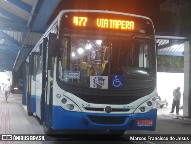 Insular Transportes Coletivos 5154 na cidade de Florianópolis, Santa Catarina, Brasil, por Marcos Francisco de Jesus. ID da foto: 12063463.