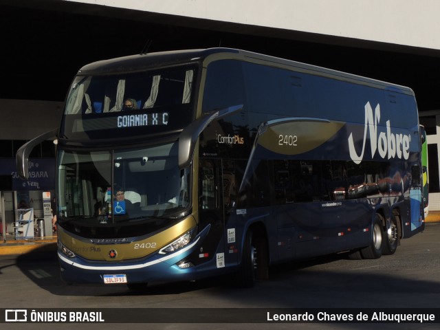 Nobre Transporte Turismo 2402 na cidade de Goiânia, Goiás, Brasil, por Leonardo Chaves de Albuquerque. ID da foto: 12064271.