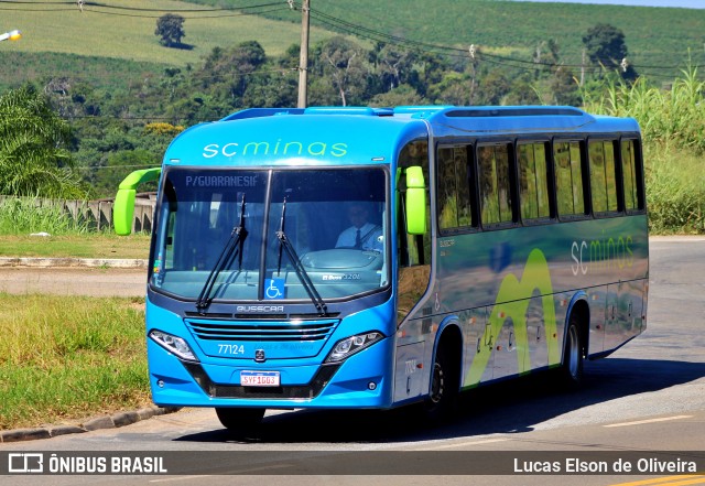 SC Minas Transportes 77124 na cidade de Alfenas, Minas Gerais, Brasil, por Lucas Elson de Oliveira. ID da foto: 12065792.