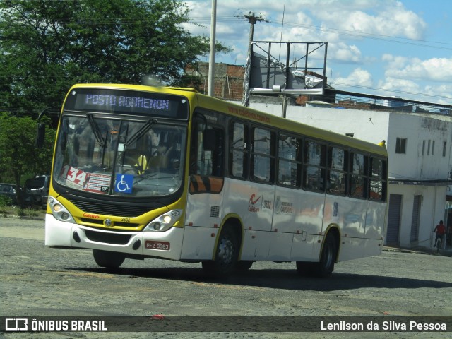 Coletivo Transportes 3632 na cidade de Caruaru, Pernambuco, Brasil, por Lenilson da Silva Pessoa. ID da foto: 12065774.