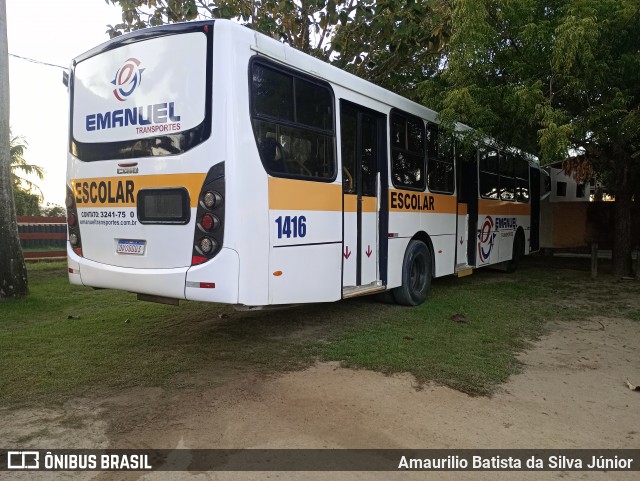 Emanuel Transportes 1416 na cidade de Vila Velha, Espírito Santo, Brasil, por Amaurilio Batista da Silva Júnior. ID da foto: 12063435.