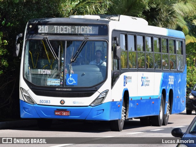 Transol Transportes Coletivos 50383 na cidade de Florianópolis, Santa Catarina, Brasil, por Lucas Amorim. ID da foto: 12065530.