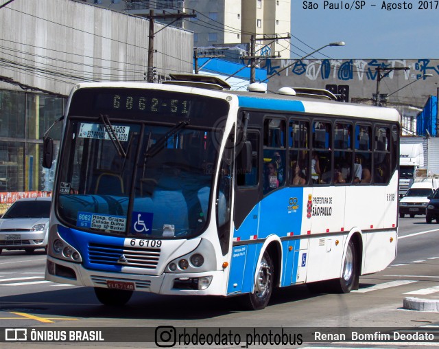 Transwolff Transportes e Turismo 6 6109 na cidade de São Paulo, São Paulo, Brasil, por Renan  Bomfim Deodato. ID da foto: 12065202.