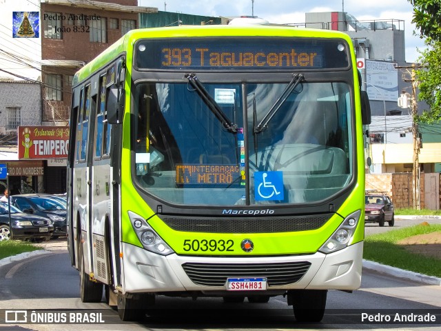BsBus Mobilidade 503932 na cidade de Samambaia, Distrito Federal, Brasil, por Pedro Andrade. ID da foto: 12063616.