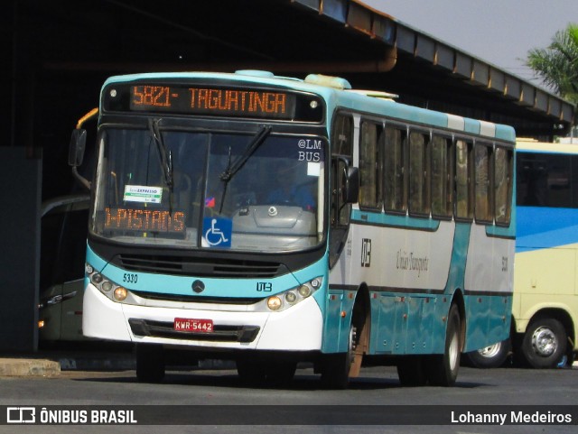 UTB - União Transporte Brasília 5330 na cidade de Taguatinga, Distrito Federal, Brasil, por Lohanny Medeiros. ID da foto: 12063969.