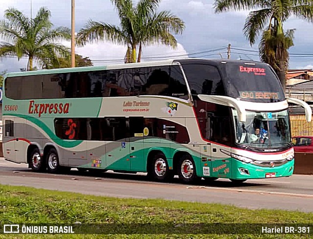 Expressa Turismo 55600 na cidade de Betim, Minas Gerais, Brasil, por Hariel BR-381. ID da foto: 12064018.