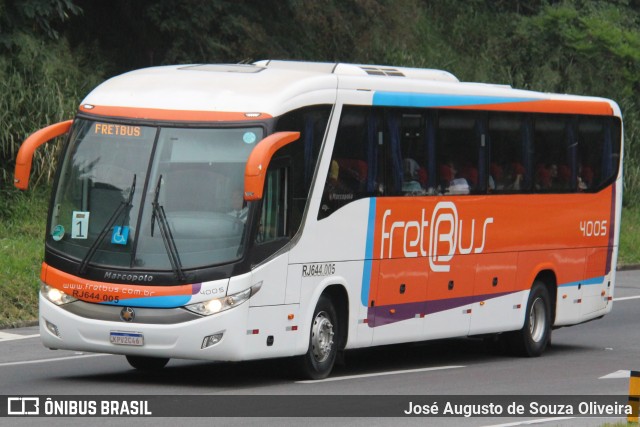 FretBus Fretamento e Turismo 4005 na cidade de Piraí, Rio de Janeiro, Brasil, por José Augusto de Souza Oliveira. ID da foto: 12065063.