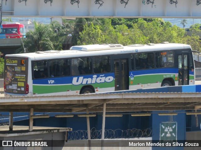 Viação União RJ 204.159 na cidade de Rio de Janeiro, Rio de Janeiro, Brasil, por Marlon Mendes da Silva Souza. ID da foto: 12065269.
