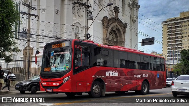 Viação Araçatuba 1.5.048 na cidade de Niterói, Rio de Janeiro, Brasil, por Marllon Peixoto da Silva. ID da foto: 12085468.