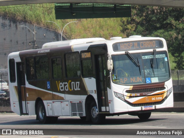 Auto Ônibus Vera Cruz DC 5.038 na cidade de Duque de Caxias, Rio de Janeiro, Brasil, por Anderson Sousa Feijó. ID da foto: 12087013.