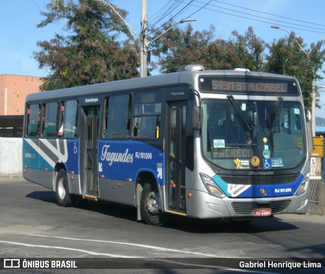 Auto Ônibus Fagundes RJ 101.096 na cidade de Niterói, Rio de Janeiro, Brasil, por Gabriel Henrique Lima. ID da foto: 12085595.