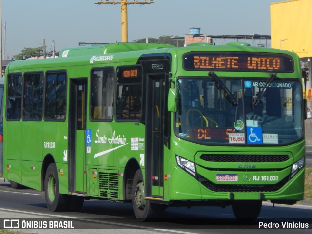 Transportes Santo Antônio RJ 161.031 na cidade de Duque de Caxias, Rio de Janeiro, Brasil, por Pedro Vinicius. ID da foto: 12085908.
