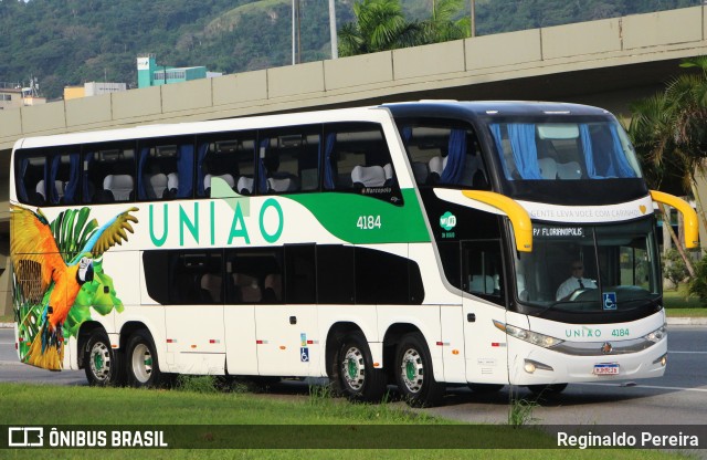 Empresa União de Transportes 4184 na cidade de Florianópolis, Santa Catarina, Brasil, por Reginaldo Pereira. ID da foto: 12086806.