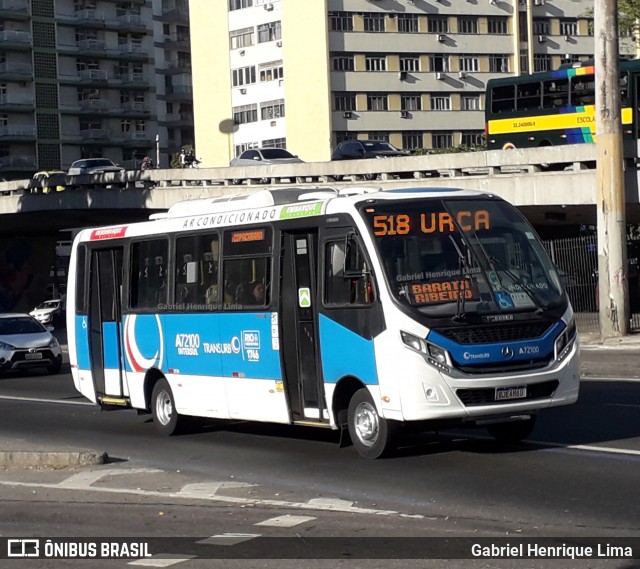 Transurb A72100 na cidade de Rio de Janeiro, Rio de Janeiro, Brasil, por Gabriel Henrique Lima. ID da foto: 12085746.