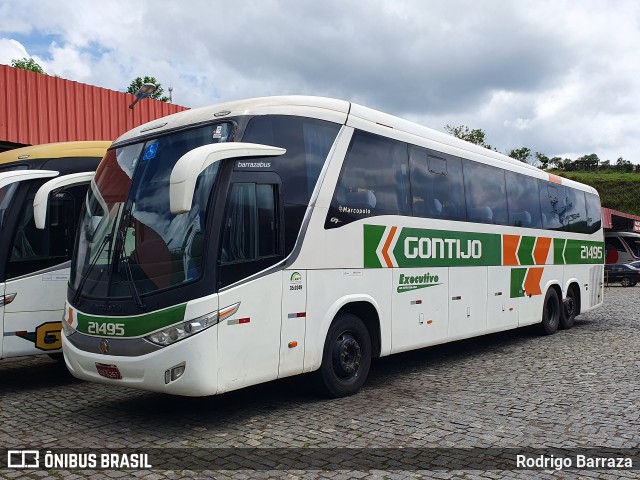Empresa Gontijo de Transportes 21495 na cidade de João Monlevade, Minas Gerais, Brasil, por Rodrigo Barraza. ID da foto: 12086220.