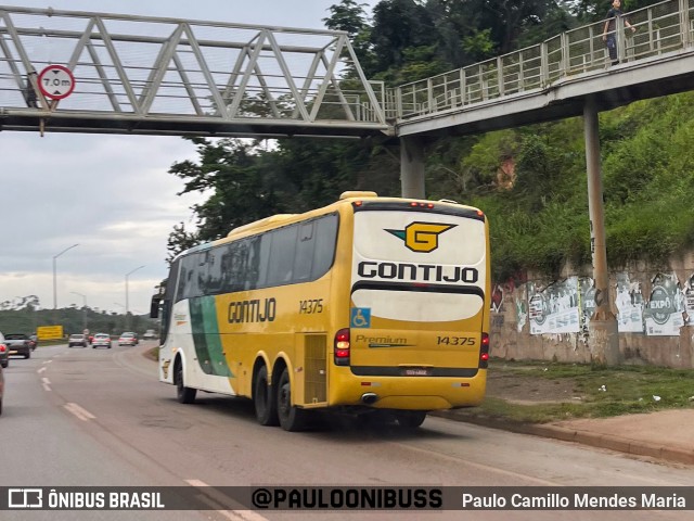Empresa Gontijo de Transportes 14375 na cidade de Ribeirão das Neves, Minas Gerais, Brasil, por Paulo Camillo Mendes Maria. ID da foto: 12085026.