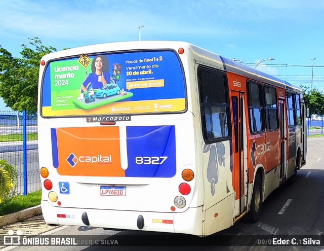 Capital Transportes 8327 na cidade de Aracaju, Sergipe, Brasil, por Eder C.  Silva. ID da foto: 12085945.