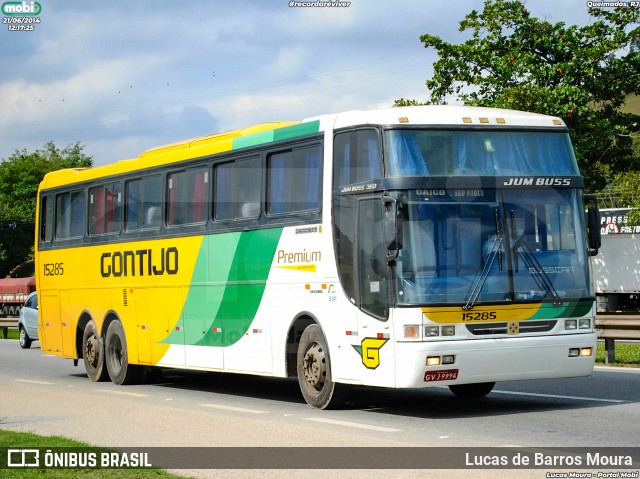 Empresa Gontijo de Transportes 15285 na cidade de Rio de Janeiro, Rio de Janeiro, Brasil, por Lucas de Barros Moura. ID da foto: 12085732.