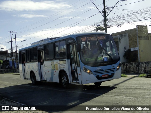 Maraponga Transportes 26706 na cidade de Fortaleza, Ceará, Brasil, por Francisco Dornelles Viana de Oliveira. ID da foto: 12085603.